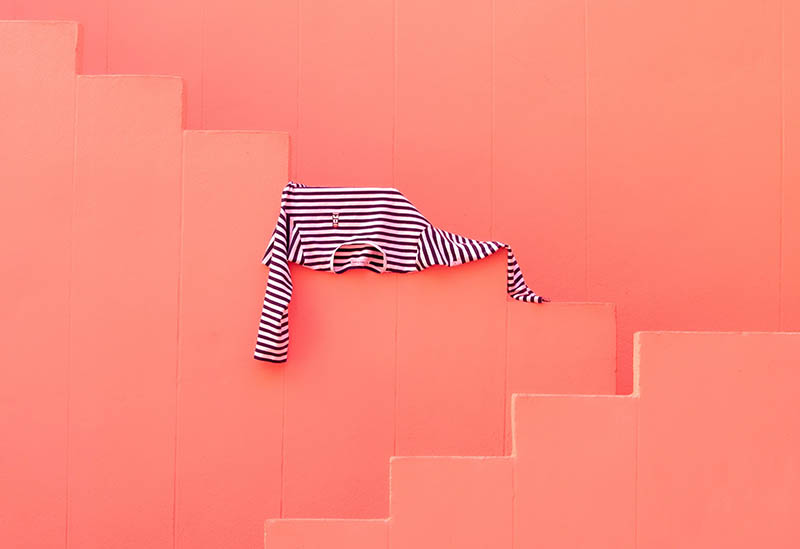 shirt on the stairs